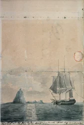 Eine Meereslandschaft, (Skizzenentwurf, einer von zwei)